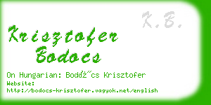 krisztofer bodocs business card